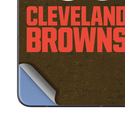 NFL Cleveland Browns Distressed Galaxy Z Fold5 5G Skin