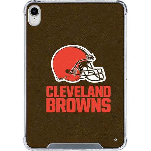 NFL Cleveland Browns Distressed iPad 11th Gen (2025) Clear Case