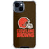 NFL Cleveland Browns Distressed iPhone 15 Clear Case