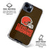NFL Cleveland Browns Distressed iPhone 15 Clear Case