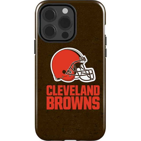 NFL Cleveland Browns Distressed iPhone 15 Pro Impact Case