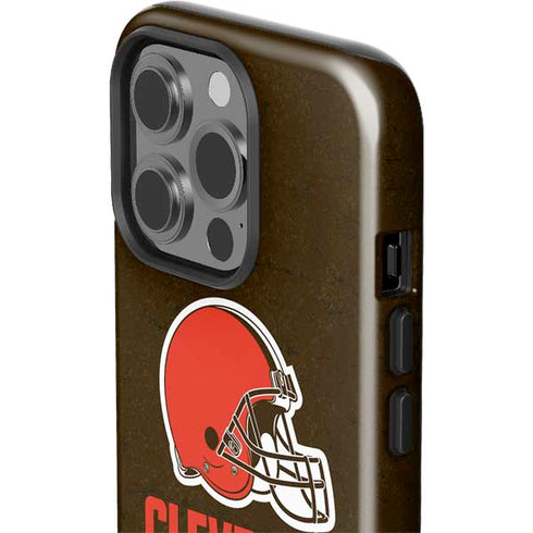 NFL Cleveland Browns Distressed iPhone 15 Pro Impact Case