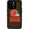 NFL Cleveland Browns Distressed iPhone 15 Pro Waterproof Case