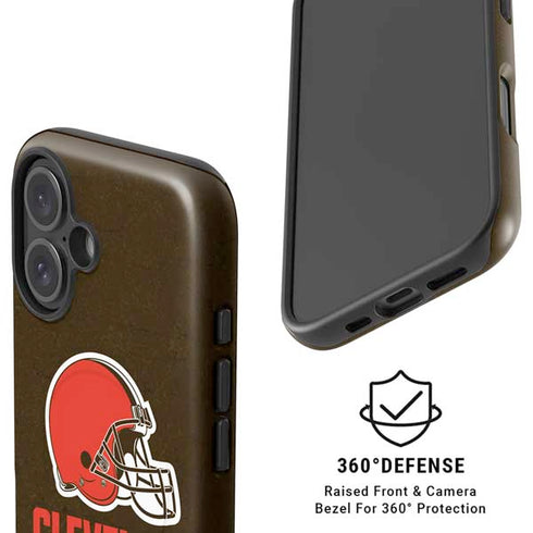 NFL Cleveland Browns Distressed iPhone 16 Magsafe Impact Case