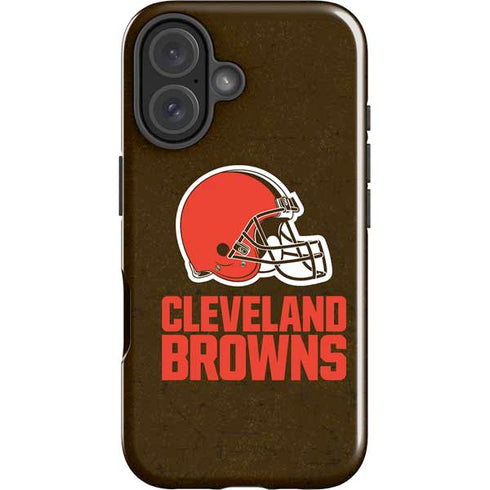 NFL Cleveland Browns Distressed iPhone 16 Plus Impact Case