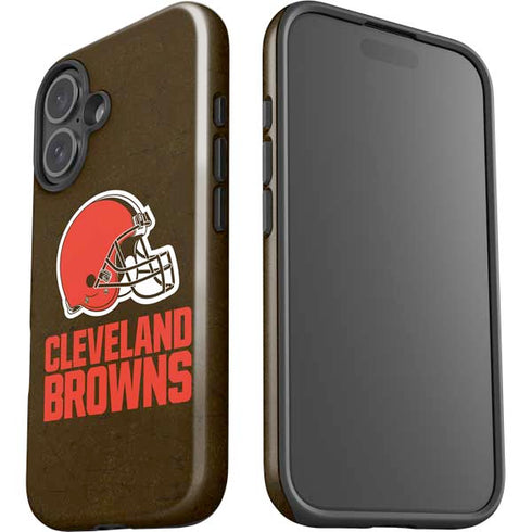 NFL Cleveland Browns Distressed iPhone 16 Plus Impact Case