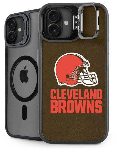 NFL Cleveland Browns Distressed iPhone 16 Plus Kickstand Case