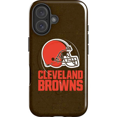 NFL Cleveland Browns Distressed iPhone 16 Plus Magsafe Impact Case