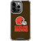 NFL Cleveland Browns Distressed iPhone 16 Pro Clear Case