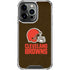 NFL Cleveland Browns Distressed iPhone 16 Pro Clear Case