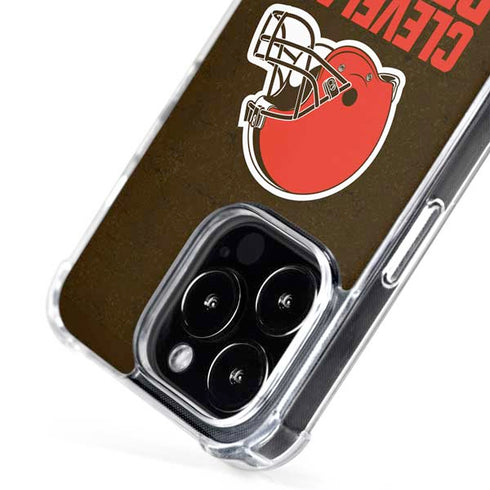 NFL Cleveland Browns Distressed iPhone 16 Pro MagSafe Case