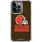 NFL Cleveland Browns Distressed iPhone 16 Pro Max Clear Case