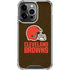 NFL Cleveland Browns Distressed iPhone 16 Pro Max Clear Case