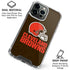 NFL Cleveland Browns Distressed iPhone 16 Pro Max Clear Case