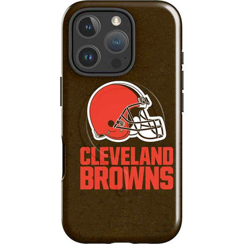 NFL Cleveland Browns Distressed iPhone 16 Pro Max Magsafe Impact Case