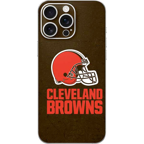 NFL Cleveland Browns Distressed iPhone 16 Pro Max Skin