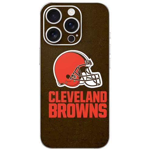 NFL Cleveland Browns Distressed iPhone 16 Pro Skin