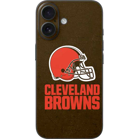 NFL Cleveland Browns Distressed iPhone 16 Skin