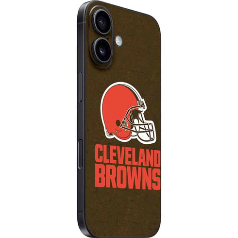 NFL Cleveland Browns Distressed iPhone 16 Skin