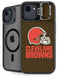 NFL Cleveland Browns Distressed iPhone 16e Kickstand Case