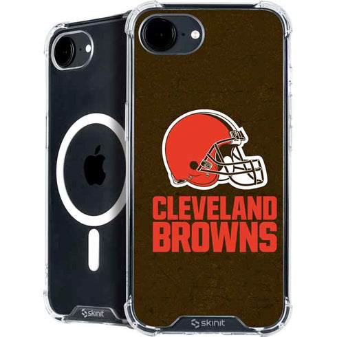 NFL Cleveland Browns Distressed iPhone 16e MagSafe Case