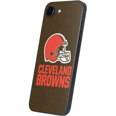 NFL Cleveland Browns Distressed iPhone 16e Skin