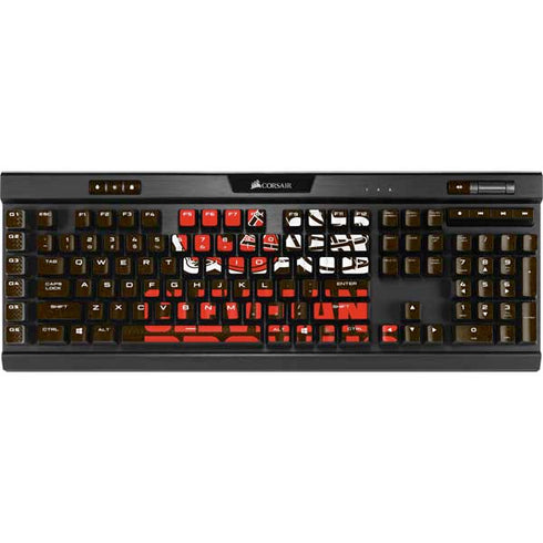 NFL Cleveland Browns Distressed K95 RGB PLATINUM Mechanical Gaming Keyboard Skin