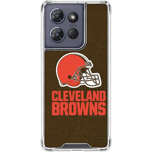 NFL Cleveland Browns Distressed Moto G 5G (2025) Clear Case