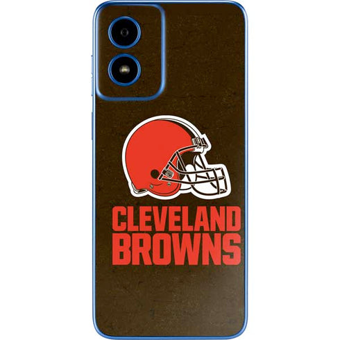NFL Cleveland Browns Distressed Moto G Play 4G (2024) Skin