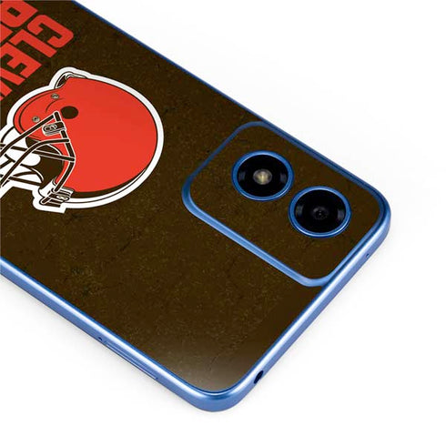 NFL Cleveland Browns Distressed Moto G Play 4G (2024) Skin