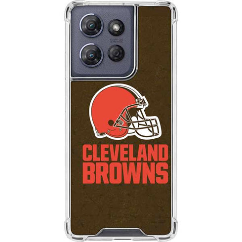 NFL Cleveland Browns Distressed Moto G Play 5G (2025) Clear Case