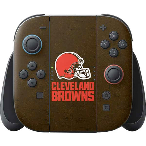 NFL Cleveland Browns Distressed Nintendo Switch 2 (2025) Joy-Con Controller Skin