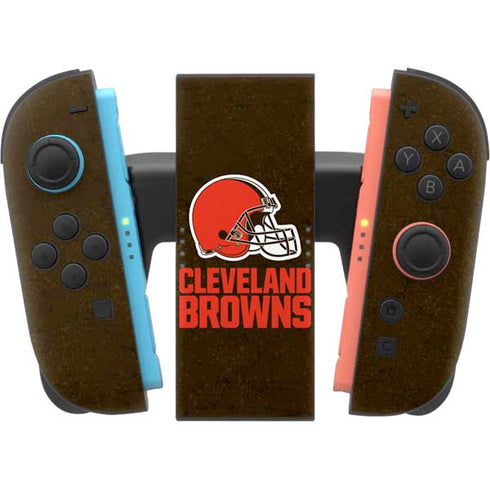 NFL Cleveland Browns Distressed Nintendo Switch 2 (2025) Joy-Con Controller Skin