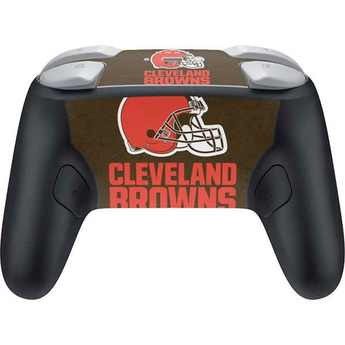 NFL Cleveland Browns Distressed Nintendo Switch 2 (2025) Pro Controller Skin