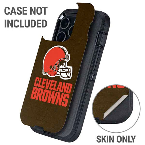 NFL Cleveland Browns Distressed Otterbox Defender iPhone Skin