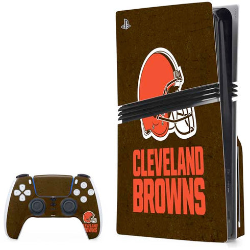 NFL Cleveland Browns Distressed PlayStation PS5 Skins