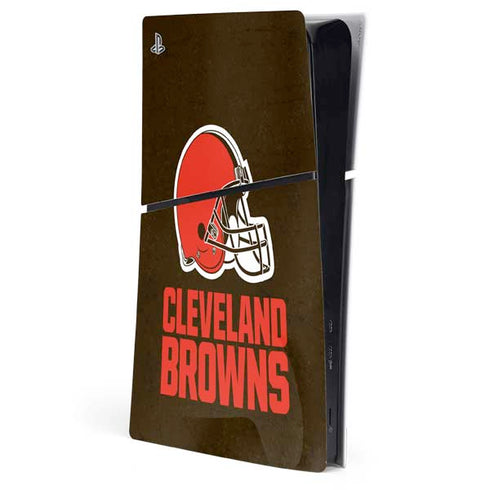 NFL Cleveland Browns Distressed PS5 Slim Digital Edition Console Skin