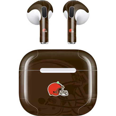 NFL Cleveland Browns Double Vision Apple AirPods (3rd Gen 2021) Skin