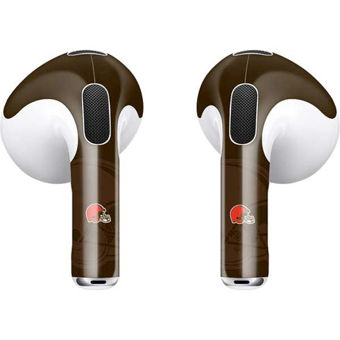 NFL Cleveland Browns Double Vision Apple AirPods (3rd Gen 2021) Skin
