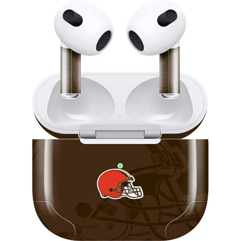 NFL Cleveland Browns Double Vision Apple AirPods (3rd Gen 2021) Skin