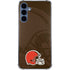 NFL Cleveland Browns Double Vision Galaxy A55 5G Clear Case
