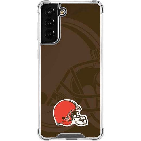 NFL Cleveland Browns Double Vision Galaxy S22 Plus Clear Case