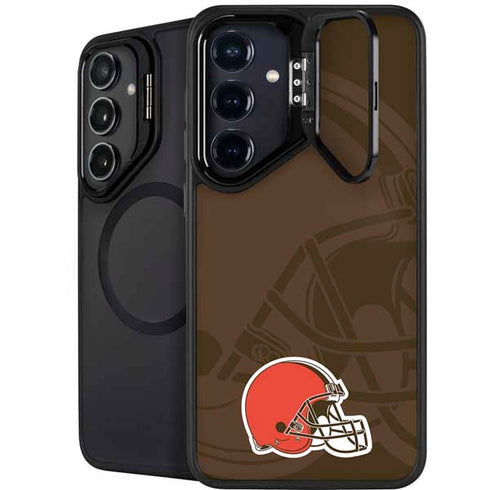 NFL Cleveland Browns Double Vision Galaxy S24 FE Kickstand Case