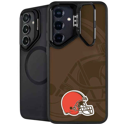 NFL Cleveland Browns Double Vision Galaxy S25 Kickstand Case