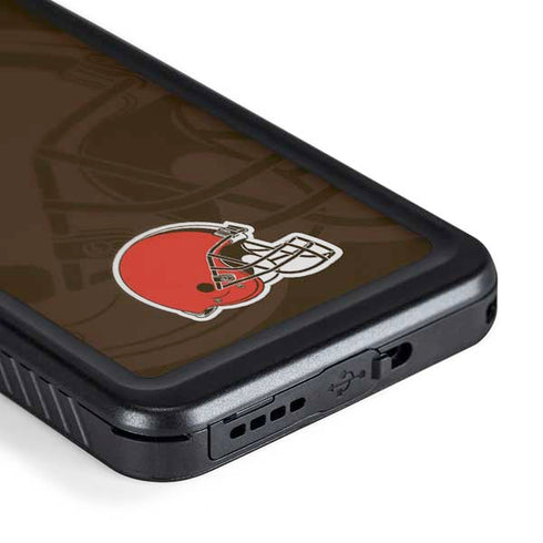 NFL Cleveland Browns Double Vision Galaxy S24 Plus Waterproof Case