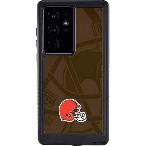 NFL Cleveland Browns Double Vision Galaxy S24 Ultra Waterproof Case