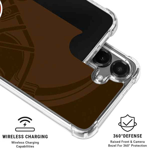 NFL Cleveland Browns Double Vision Galaxy S26 Plus Clear Case