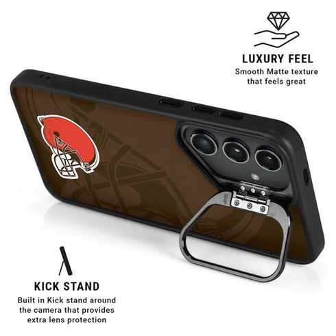 NFL Cleveland Browns Double Vision Galaxy S26 Plus Kickstand Case
