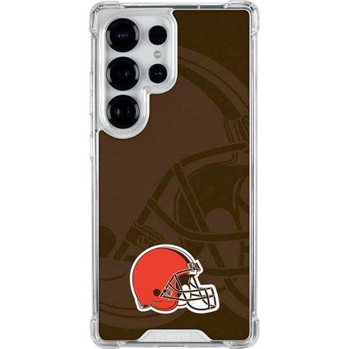 NFL Cleveland Browns Double Vision Galaxy S26 Ultra Clear Case