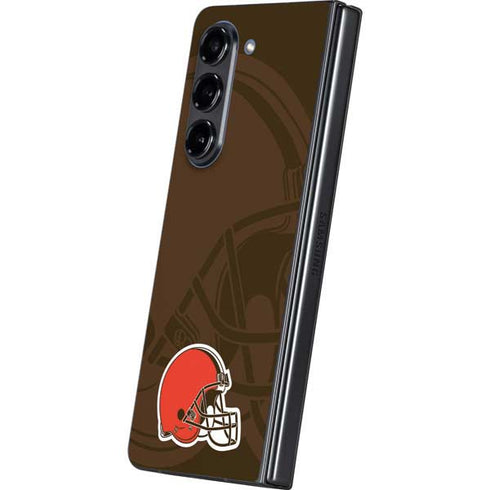NFL Cleveland Browns Double Vision Galaxy Z Fold5 5G Skin